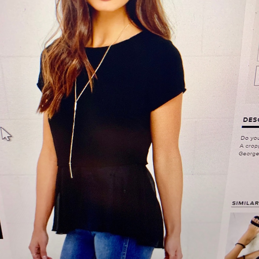 Lulus Flow Ever Top. Sheer detail.